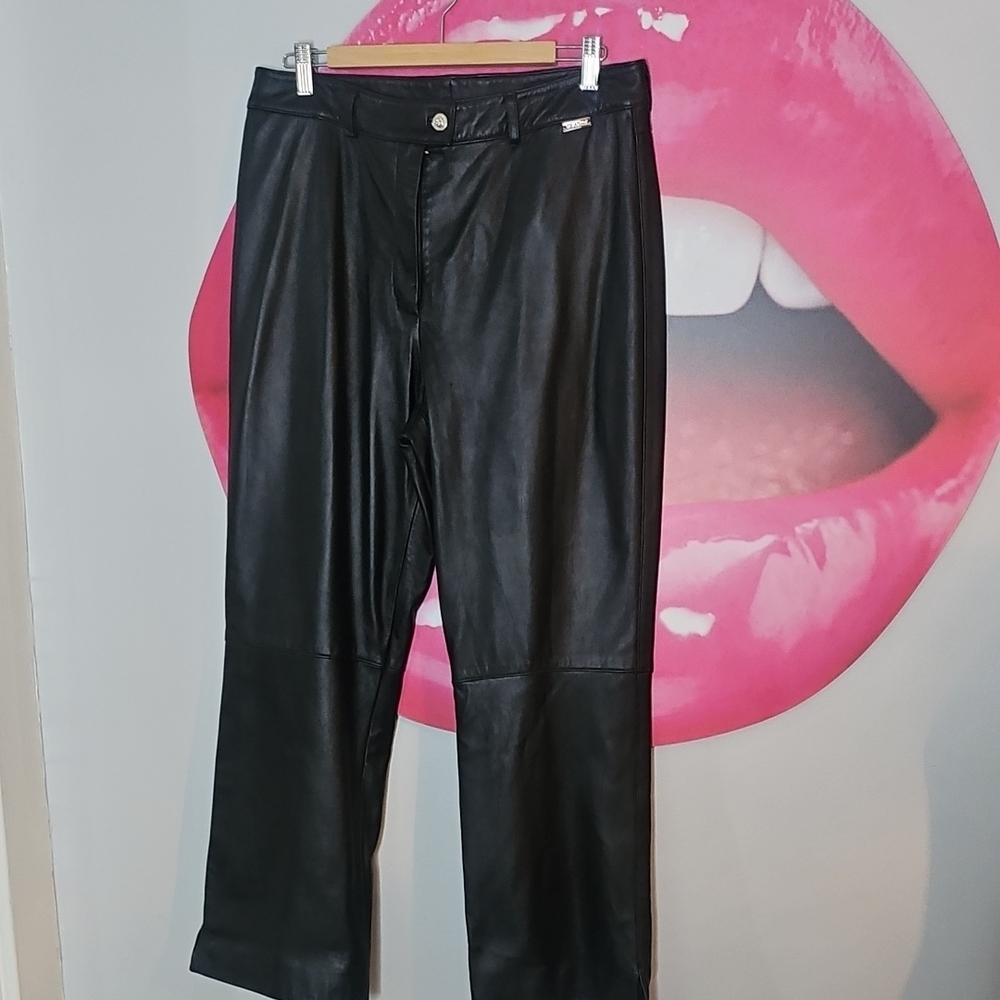 St. John For Holt RENFREW Black Leather Pants